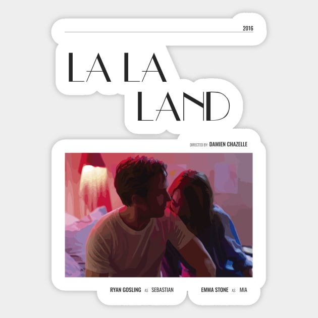 La La Land - Movie Poster - Damien Chazelle Sticker by studiofrivolo